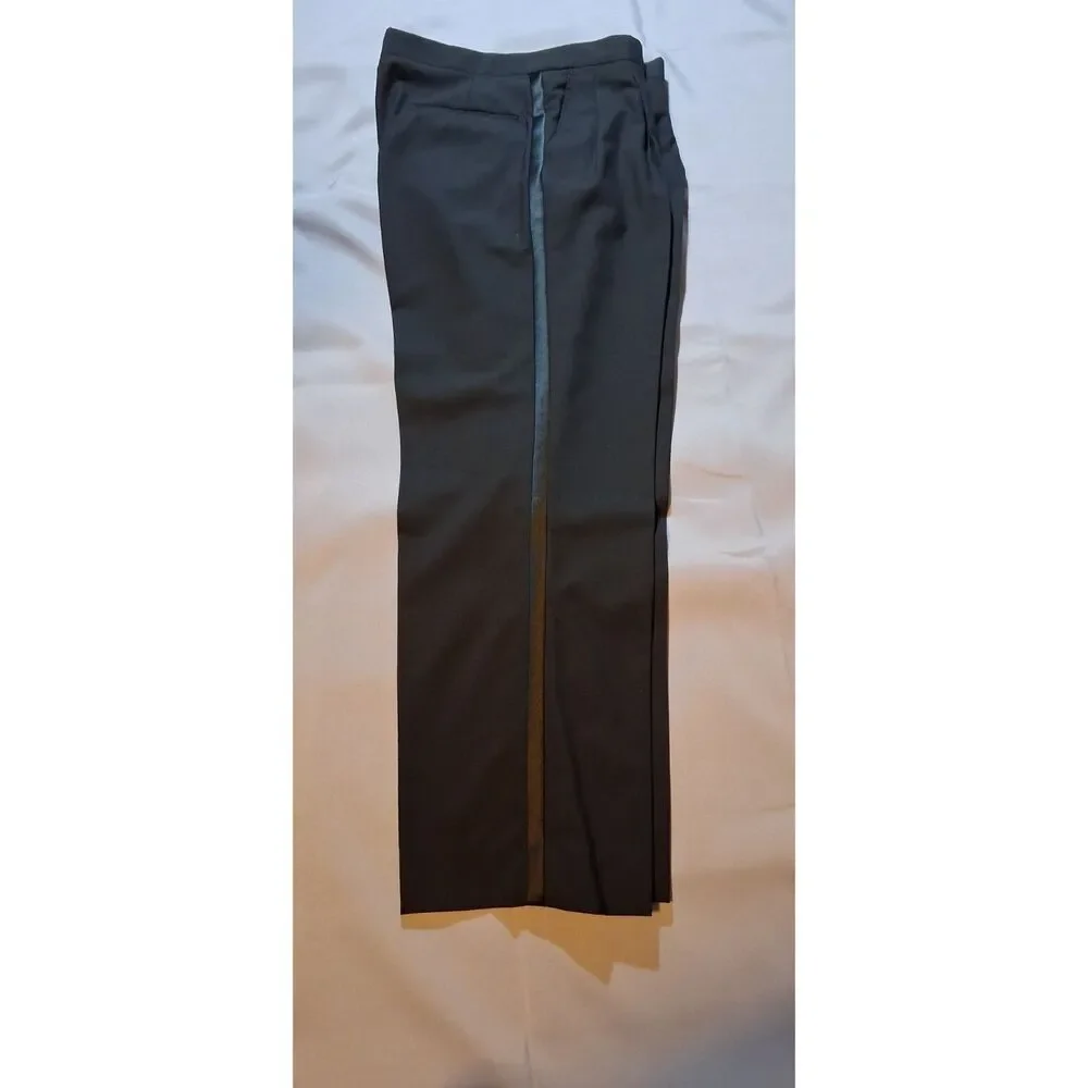 Stafford Mens Black Two-Piece Tuxedo Suit Set 42R Blazer 36x30 Pants Formal